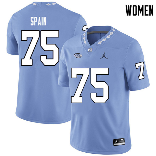 Jordan Brand Women #75 Bentley Spain North Carolina Tar Heels College Football Jerseys Sale-Carolina